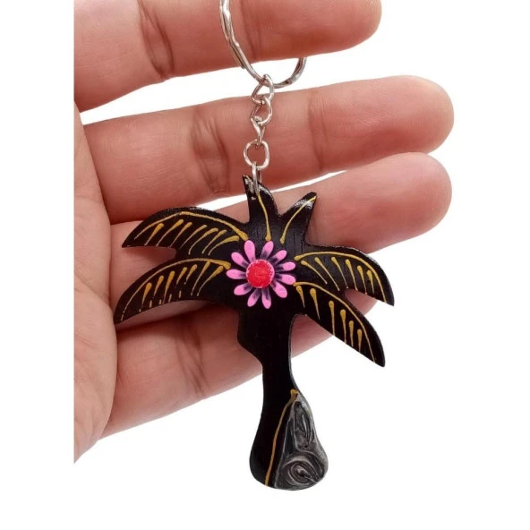 Hindistan Cevizi Palmiye Anahtarlık Dörtlü Hediyelik Paket - Resim 3