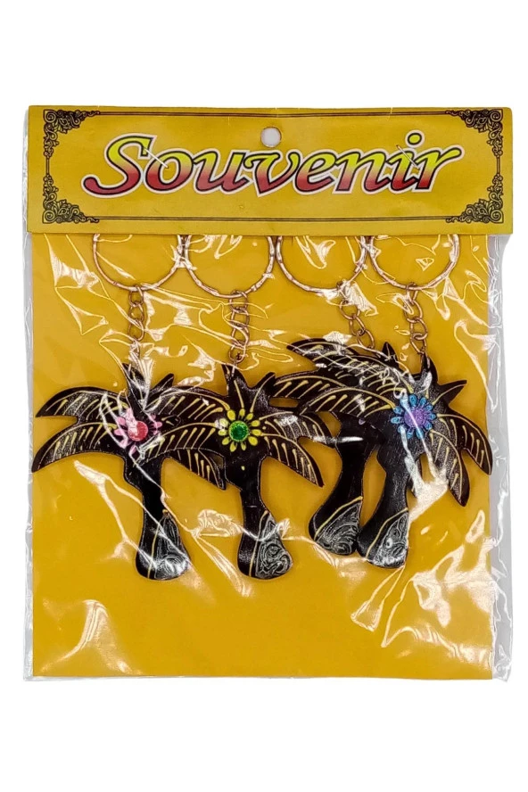 Hindistan Cevizi Palmiye Anahtarlık Dörtlü Hediyelik Paket - Resim 5