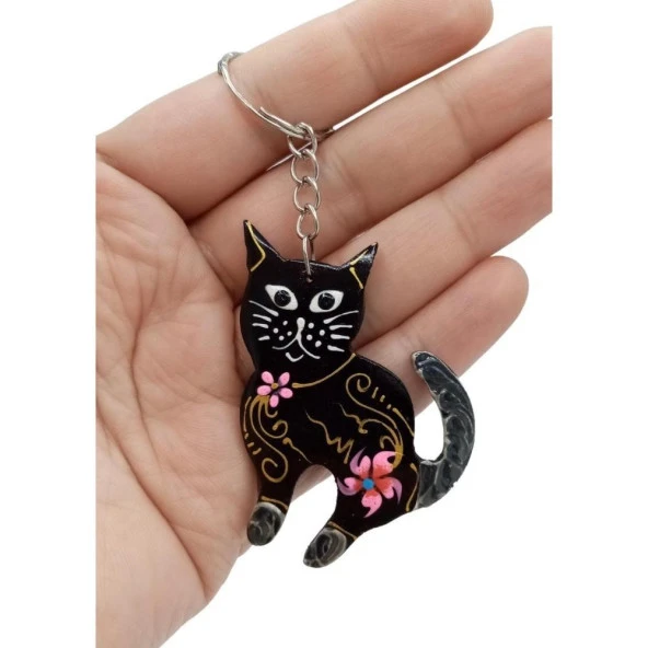 Hindistan Cevizi Kedi Anahtarlık Dörtlü Hediyelik Paket - Resim 3