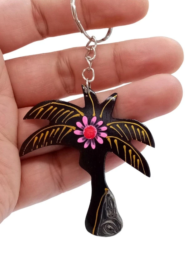 Hindistan Cevizi Palmiye Anahtarlık Dörtlü Hediyelik Paket - Resim 6