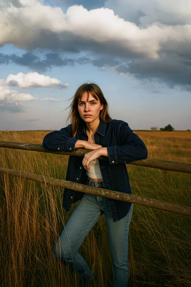 Kadın Oversize Jean Gömlek Lacivert