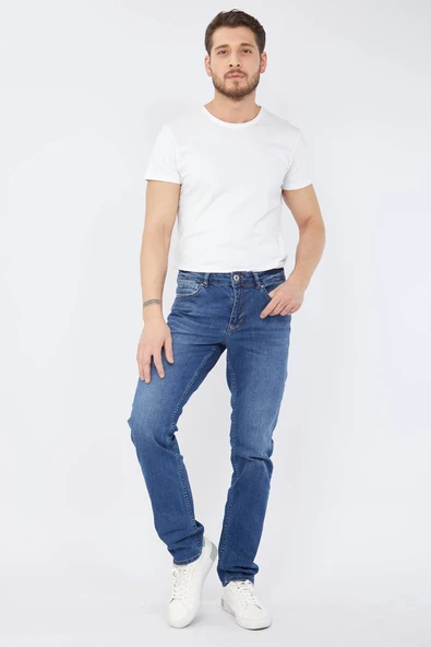 Erkek Jean Pantolon Koyu Mavi - 3
