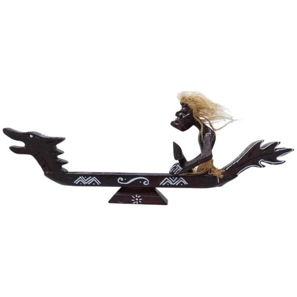 Ahşap Primitif Aborjin Dragon Ejderha Tütsülük El Yapımı - Resim 2