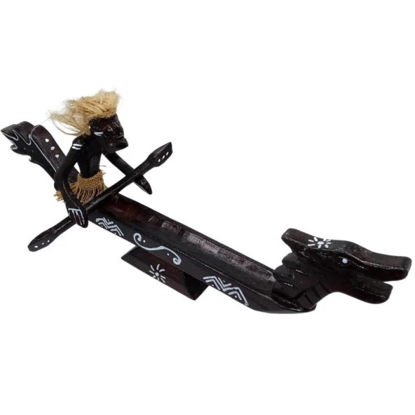 Ahşap Primitif Aborjin Dragon Ejderha Tütsülük El Yapımı - Resim 5