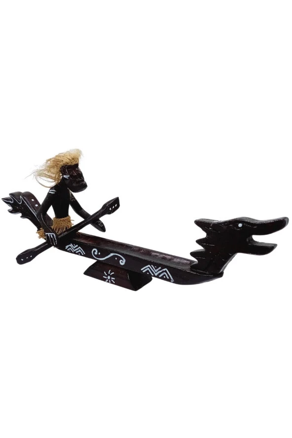 Ahşap Primitif Aborjin Dragon Ejderha Tütsülük El Yapımı - Resim 6