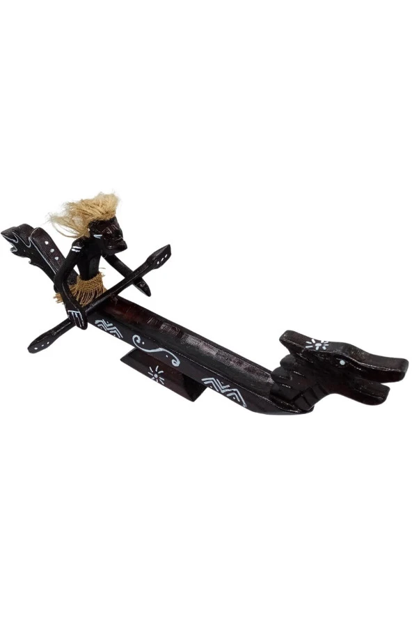 Ahşap Primitif Aborjin Dragon Ejderha Tütsülük El Yapımı - Resim 10