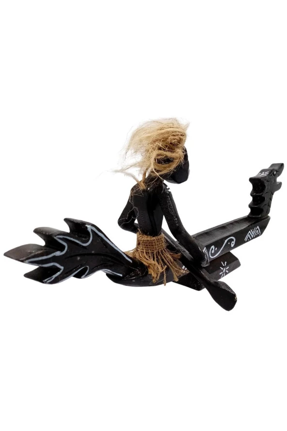 Ahşap Primitif Aborjin Dragon Ejderha Tütsülük El Yapımı - Resim 11