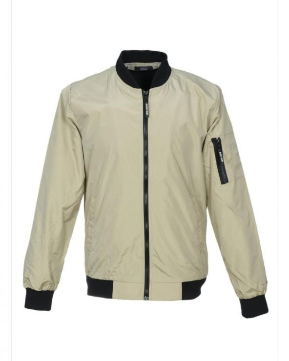 Genç Kız Spor Kumaş Mont Yazlık Model Krem Renk - 3