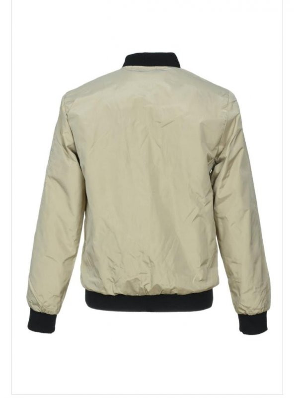 Genç Kız Spor Kumaş Mont Yazlık Model Krem Renk - 5