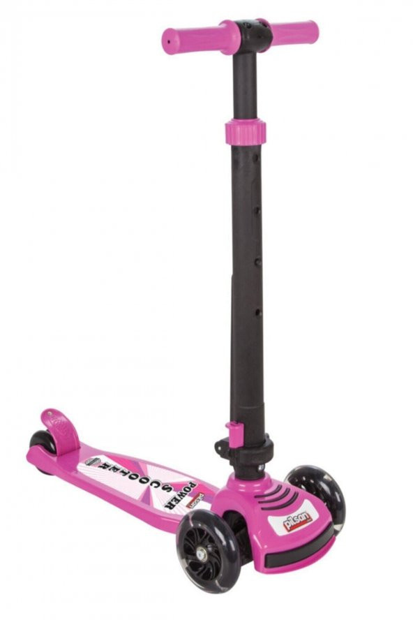 Pilsan Power Scooter Pembe 3 Tekerlekli Işıklı Scooter