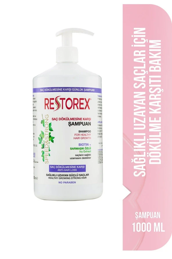 Restorex Saç Dökülmesine Karşı Ekstra Direnç Şampuanı 1000 Ml
