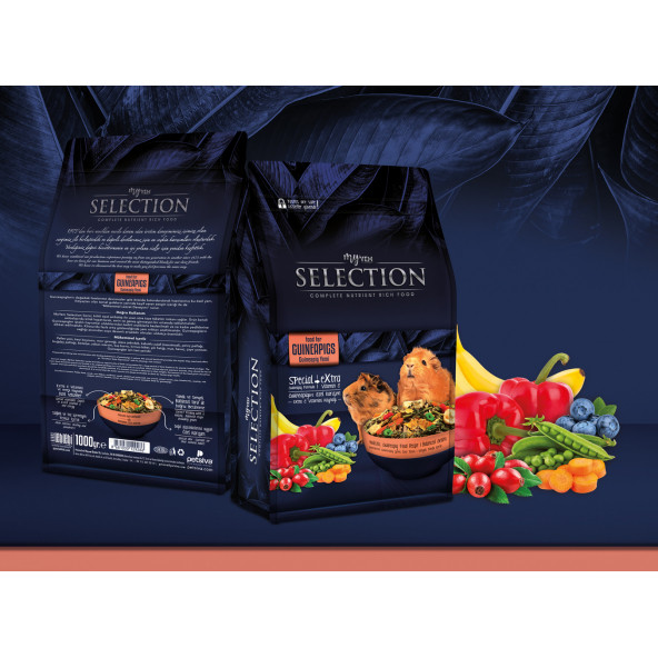 myyem selection kuru sebze ve meyve takviyeli ginepig yemi 1kg - 1
