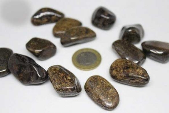 Bronzit Taşı Tamburlanmış Orta Boy 14-20 gram - Resim 7