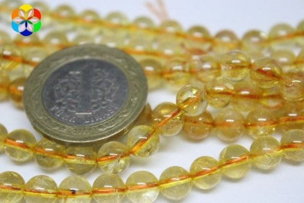 Sitrin Taşı Koyu Renk 6mm/adet - Resim 3