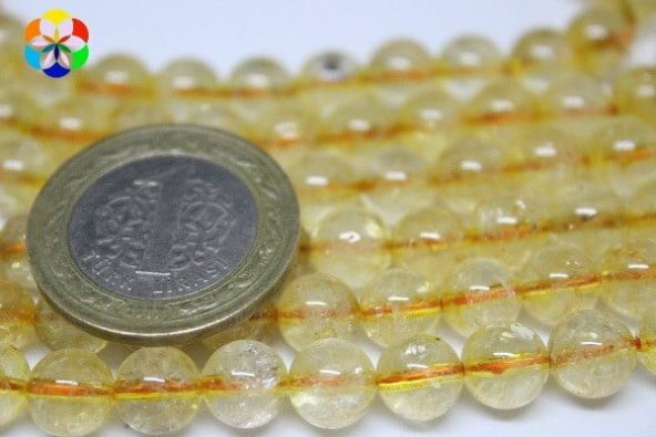 Sitrin Taşı Koyu Renk 8mmadet - Resim 3