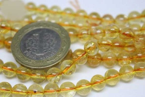 Sitrin Taşı Koyu Renk 6mm/adet - Resim 5