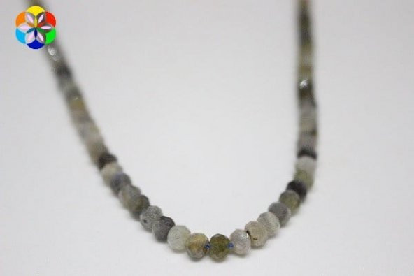 Labradorit Taşı Faset Kesim 4.5-5mm Aralığı/adet - Resim 2