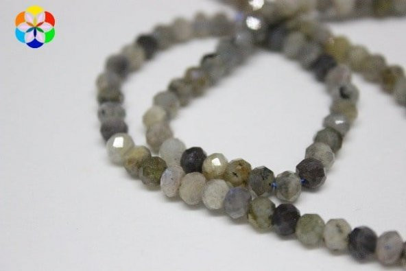 Labradorit Taşı Faset Kesim 4.5-5mm Aralığı/adet - Resim 4