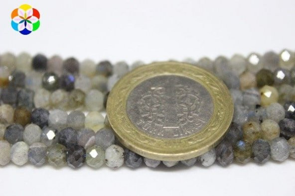 Labradorit Taşı Faset Kesim 4.5-5mm Aralığı/adet - Resim 5