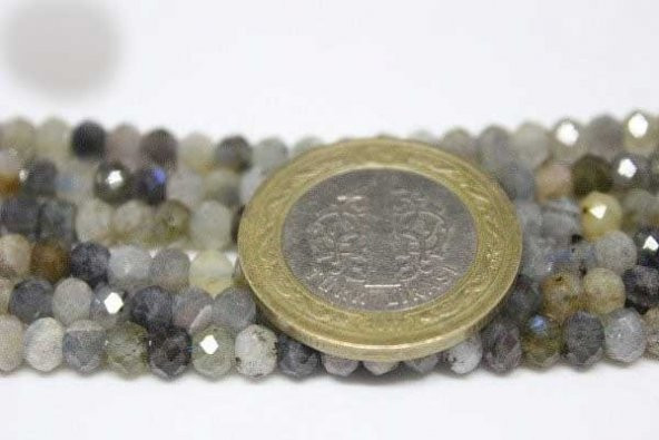 Labradorit Taşı Faset Kesim 4.5-5mm Aralığı/adet - Resim 10