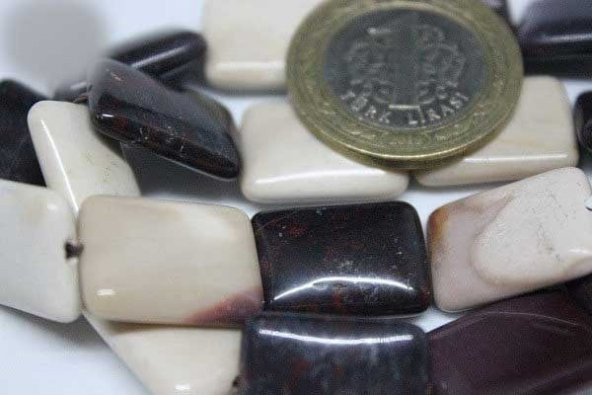 Mokait Jasper Taşı Dikdörtgen Şekilli/adet - Resim 5