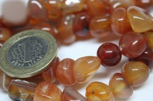 Akik Kahverengi Doğal Tımbıl Taşlar/adet - Resim 6