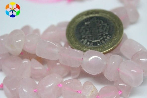 Pembe Kuvars Doğal Tımbıl Taşlar/adet - Resim 3