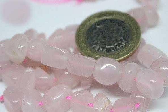 Pembe Kuvars Doğal Tımbıl Taşlar/adet - Resim 4