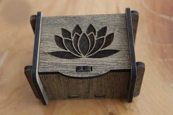 Değerli Taş - Pandül & Takı Saklama Kutusu Küçük Boy Lotus Çiçeği