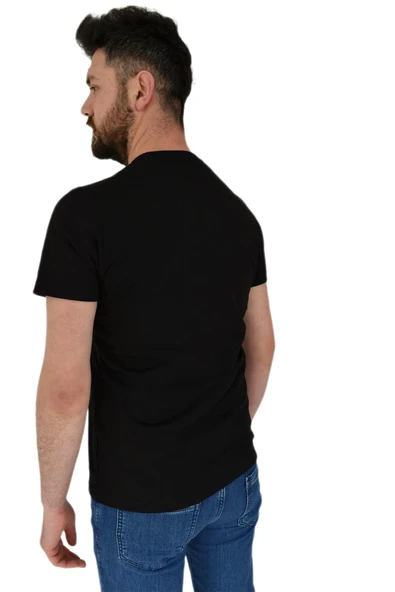 Erkek Baskılı Sıfır Yaka Tişört 2383 BGL-ST02825 - Resim 11