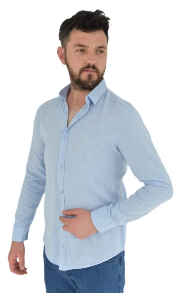 Erkek Spor Gömlek Silim Fit 9843 BGL-ST02726 - Resim 8