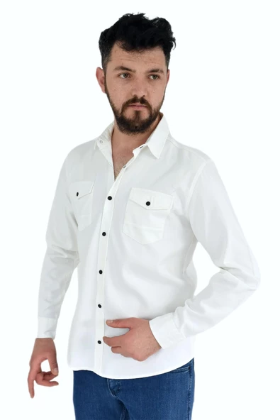 Erkek Spor Gömlek Silim Fit 9821 BGL-ST02720 - Resim 7