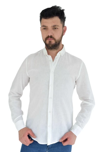 Erkek Spor Gömlek Silim Fit 9843 BGL-ST02726 - Resim 2