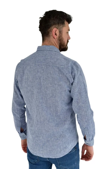 Erkek Spor Gömlek Silim Fit 9843 BGL-ST02726 - Resim 12