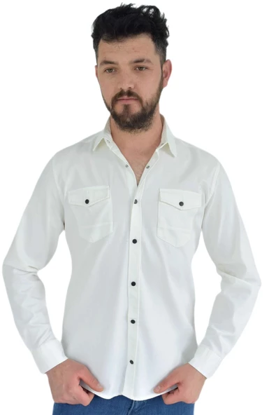 Erkek Spor Gömlek Silim Fit 9821 BGL-ST02720 - Resim 11