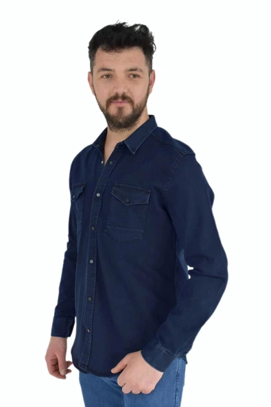 Erkek Spor Gömlek Silim Fit 9821 BGL-ST02720 - Resim 9