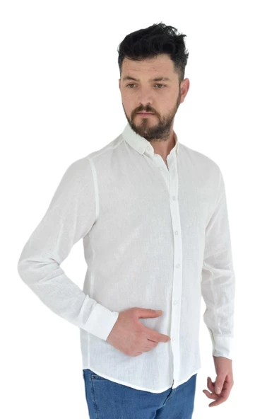 Erkek Spor Gömlek Silim Fit 9843 BGL-ST02726 - Resim 7