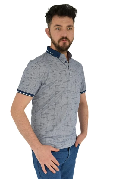 Erkek Polo Yaka Tişört R4130 BGL-ST02782 - Resim 7