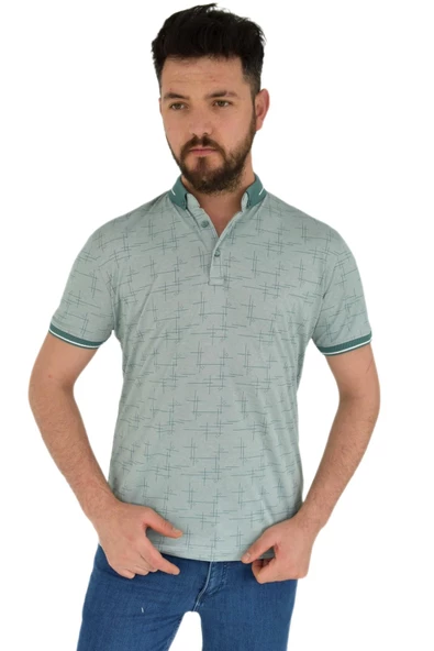 Erkek Polo Yaka Tişört R4130 BGL-ST02782 - Resim 4