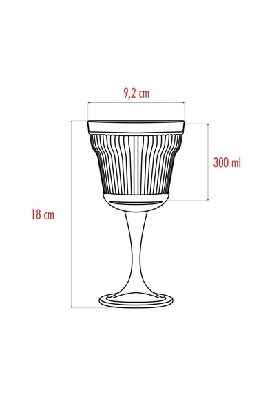 Akrilik Füme Tekli Kadeh & Su Meşrubat Kahve Yanı Bardağı 300 ml ( Cam Değildir ) - 4