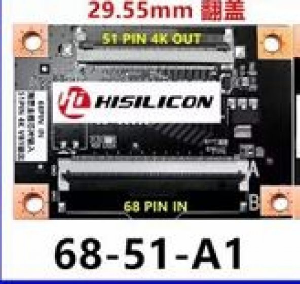 LCD PANEL FLEXİ REPAİR KART QK-68 PIN TO 51 PIN 4K A1