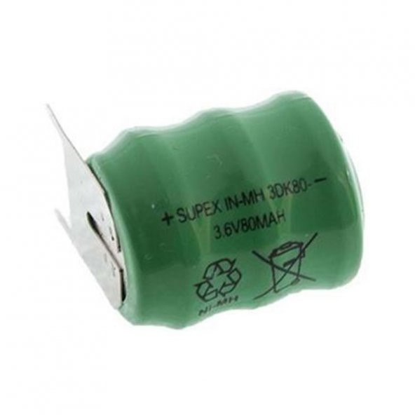 Supex 3dk80 3.6v 80mah Hafıza Pili