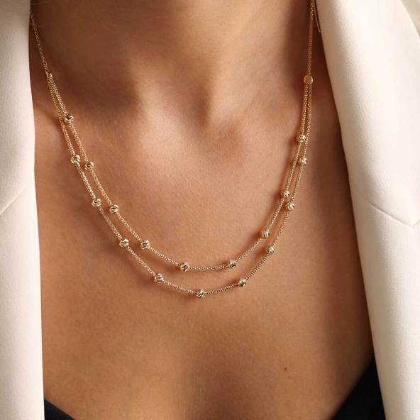 Altın Kuş Kafesi Zincir İki Sıra Dorikalı - Resim 2