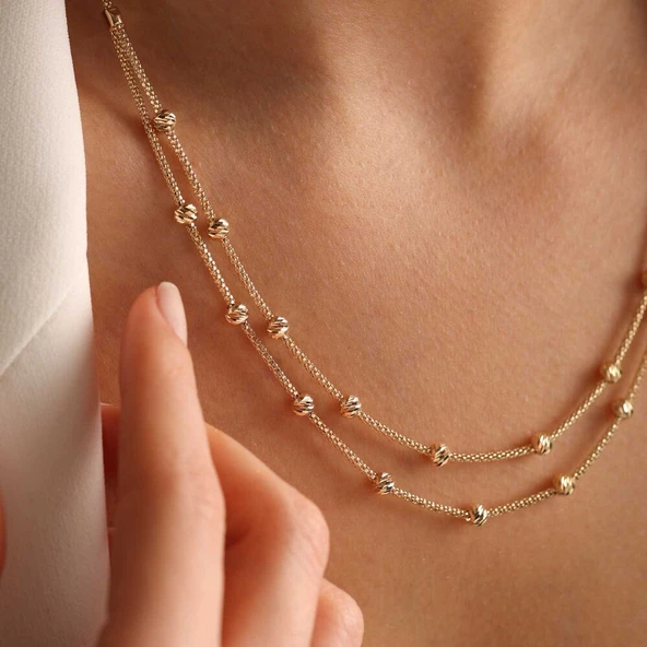 Altın Kuş Kafesi Zincir İki Sıra Dorikalı - Resim 3