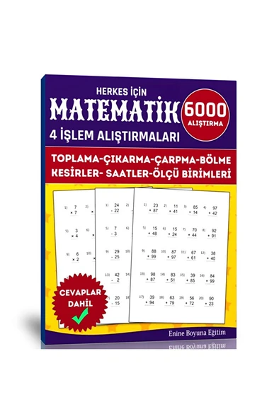 Herkes Için Matematik Dört Işlem Alıştırmaları Süper Kitabı ürün görseli 1