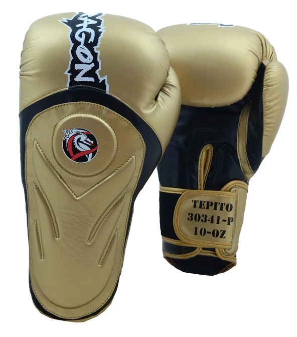 DragonDo Gold Tepito Boks Eldiveni 10 Oz ve 3.5 Metre Boks Bandajı Set Boks Seti - 2
