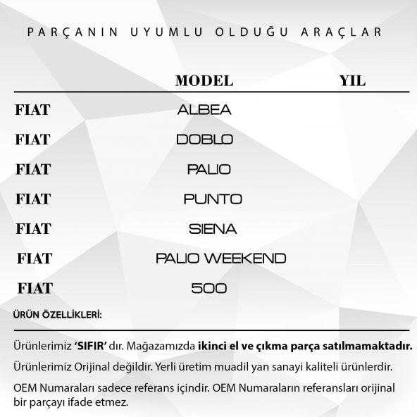 Fiat Albea, 500, Doblo, Palio, Punto için Kilometre Dişlisi (KISA) - 2