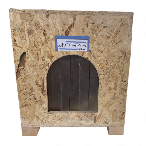 Melada Kedi Evi Dış Ortam Uygun Ahşap Kedi Evi OSB 40x37x34 cm - 2