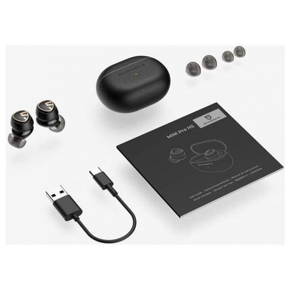 Soundpeats Mini Pro HS ANC Bluetooth 5.2 Hi-Res Kulak İçi Kulaklık Siyah - 6