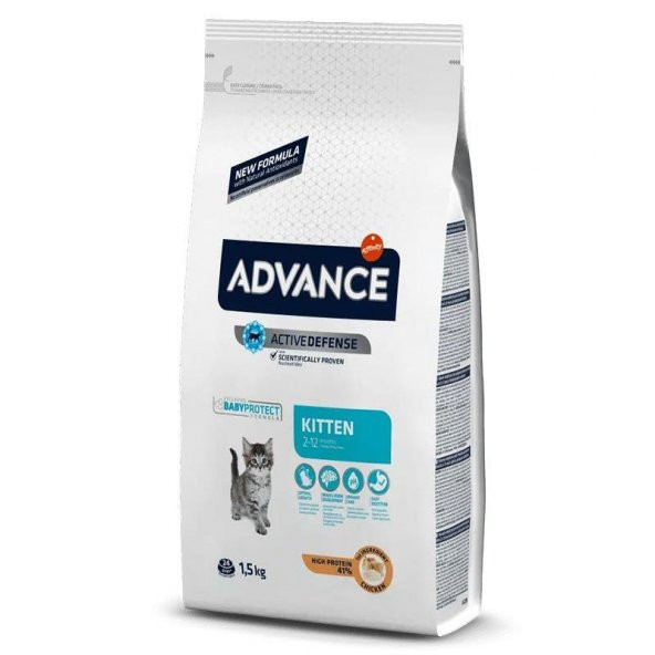 Advance Kitten Tavuklu ve Pirinçli Yavru Kedi Maması 1.5 KG